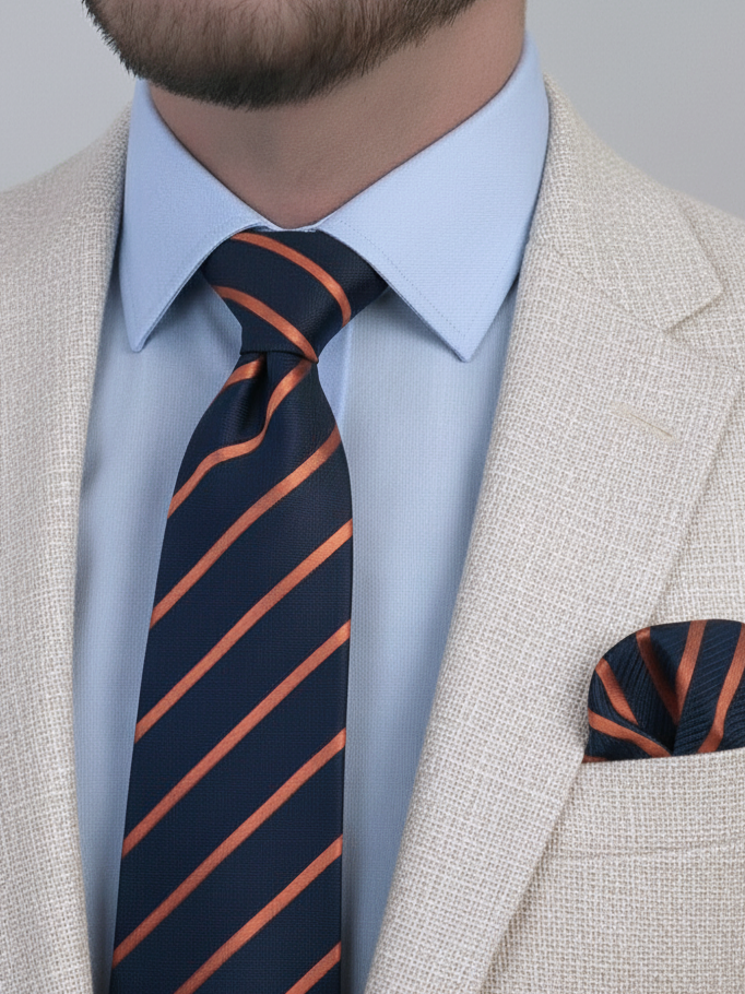 Navy Inferno Necktie Set