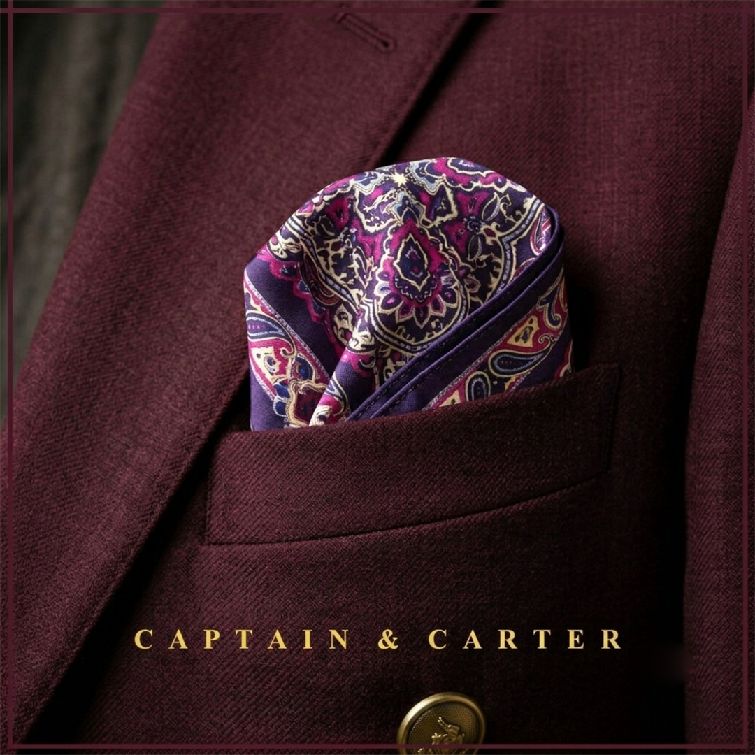 The Amethyst Silk Pocket Square