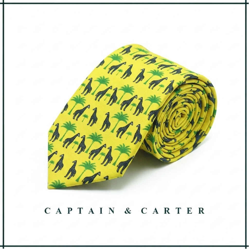 The Savannah Oasis | Premium Printed Silk Tie