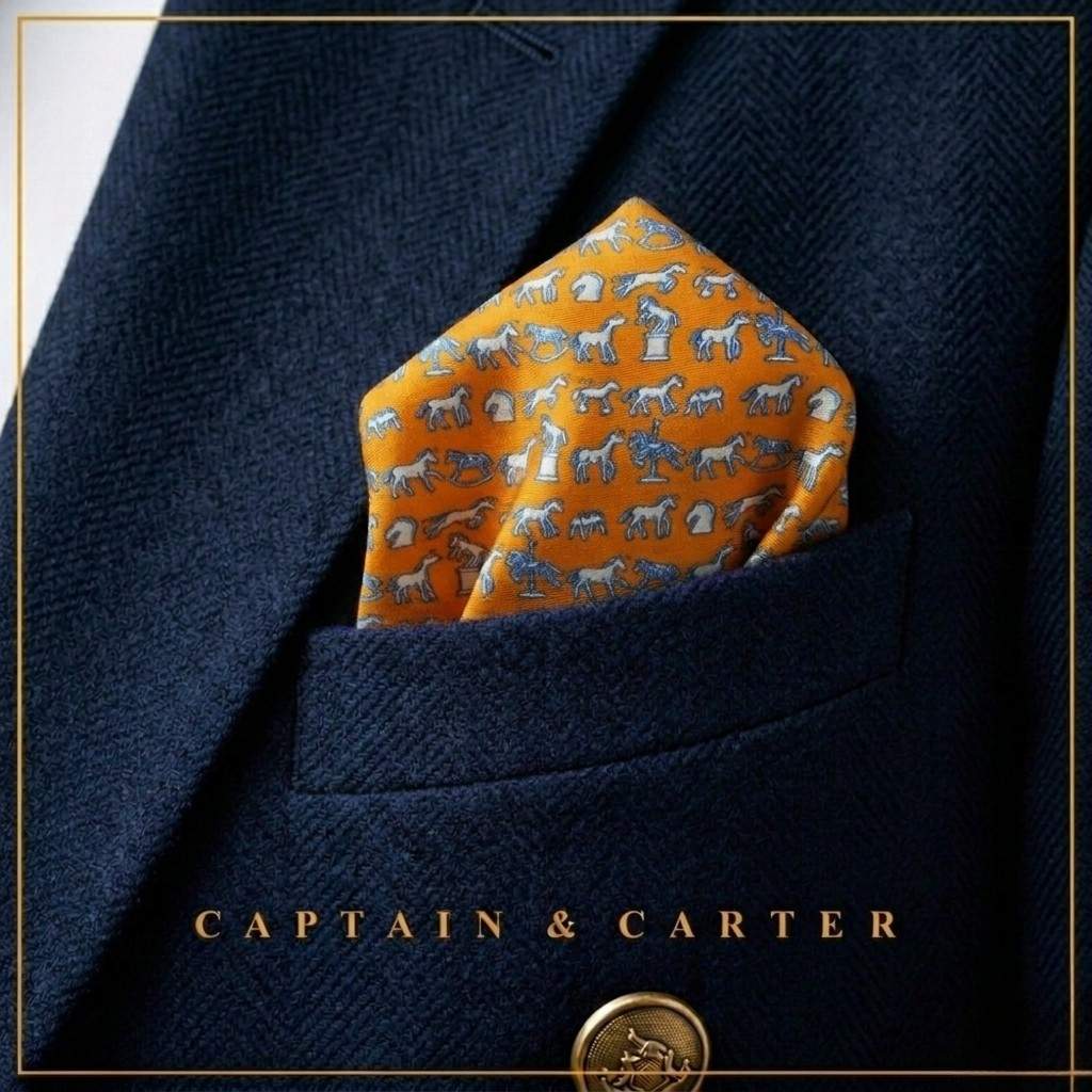 The 12 Horse Patterns Pocket Square