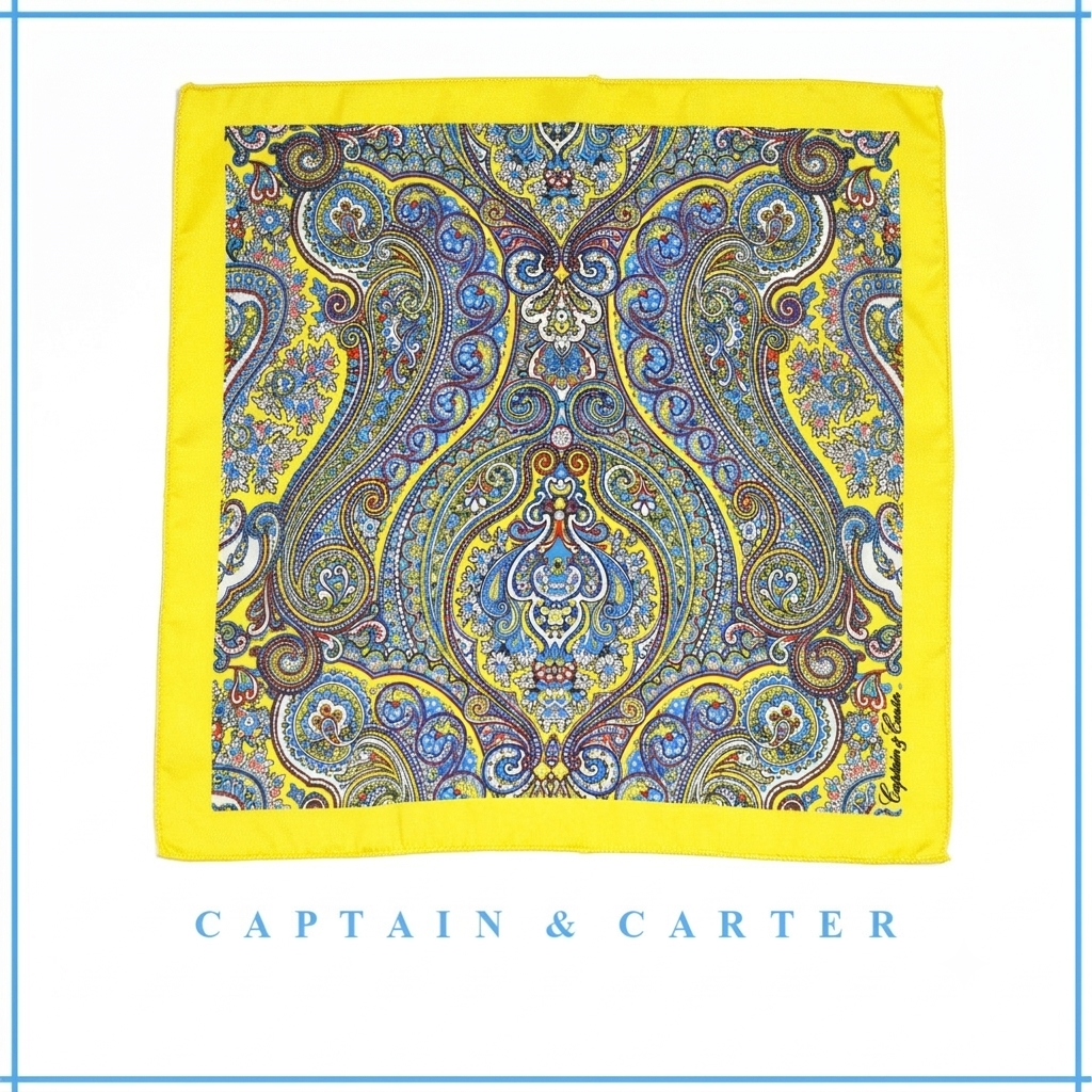 The Imperial Saffron Silk Pocket Square
