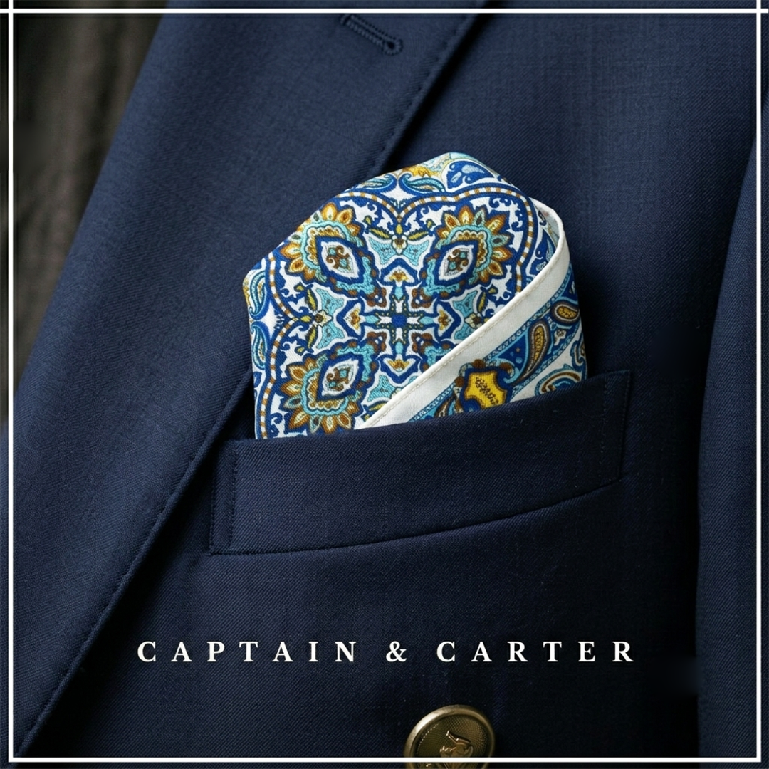 The Caspian Silk Pocket Square