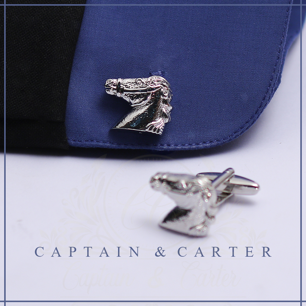 Horse Head Cufflinks(Silver)