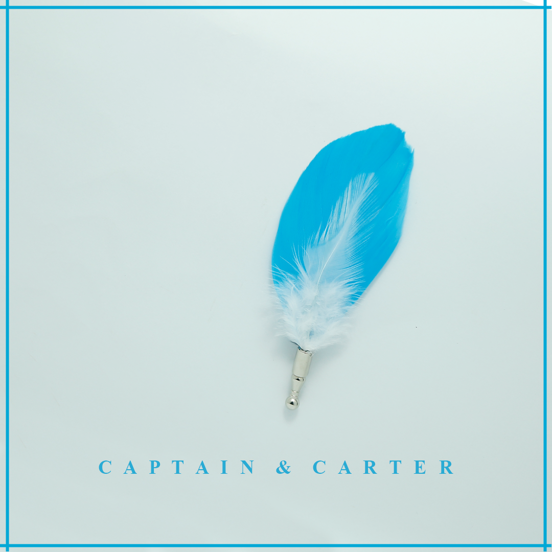 Cyan Plume Brooch