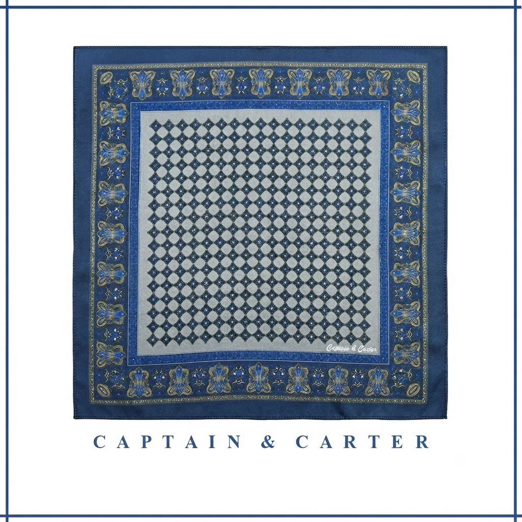 The Gothic Gray Silk Pocket Square
