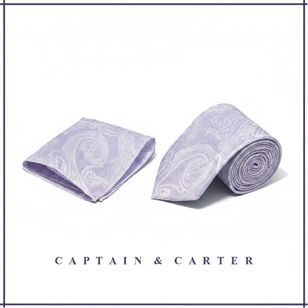 Lavender Bloom Necktie Set