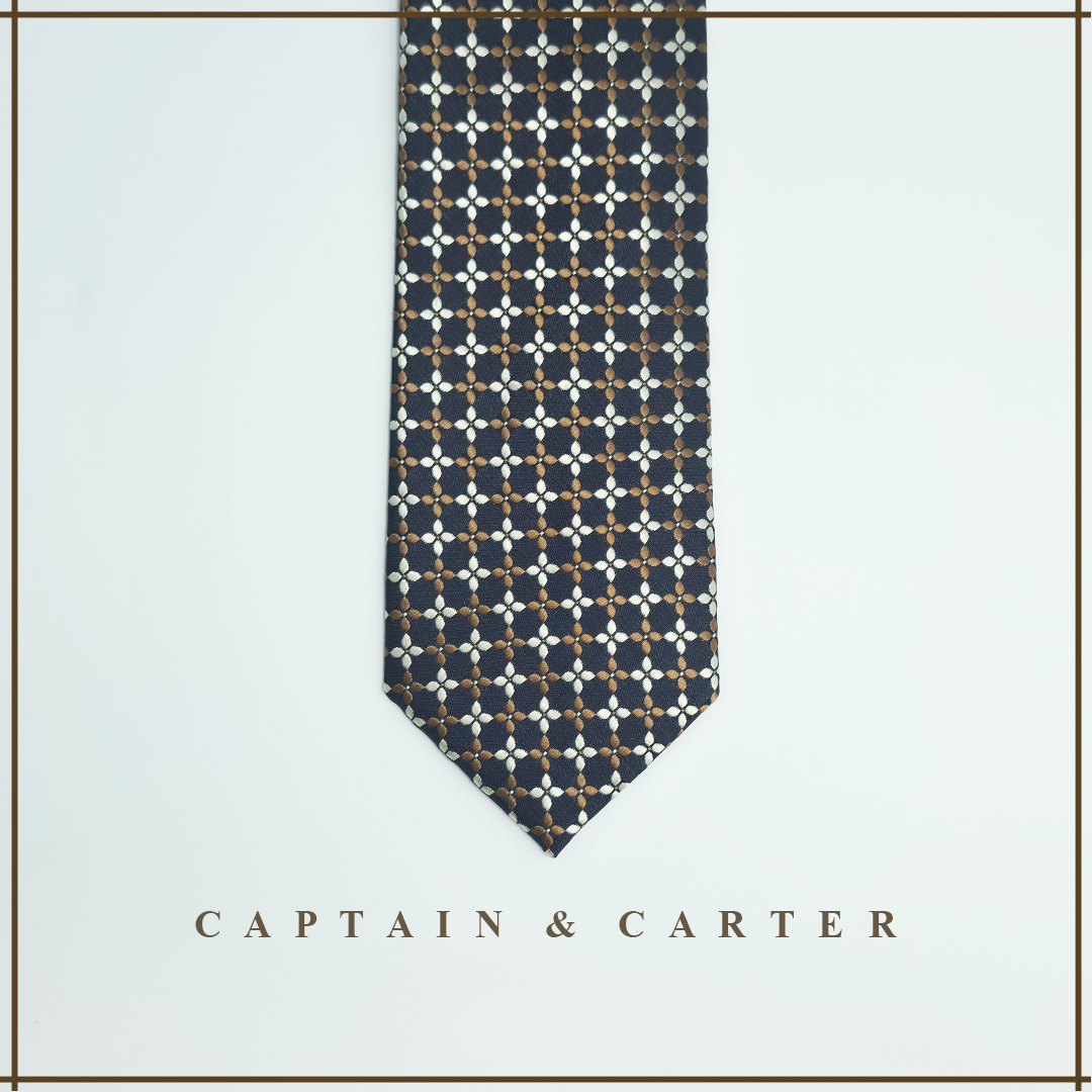 Royal Grid Necktie Set