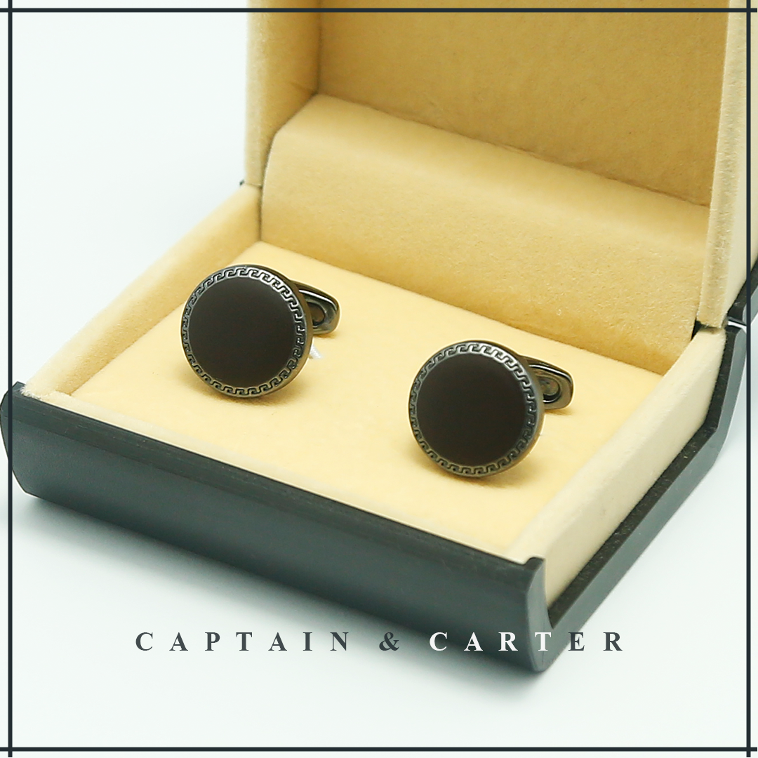 The Elysian Onyx Circular Cufflinks