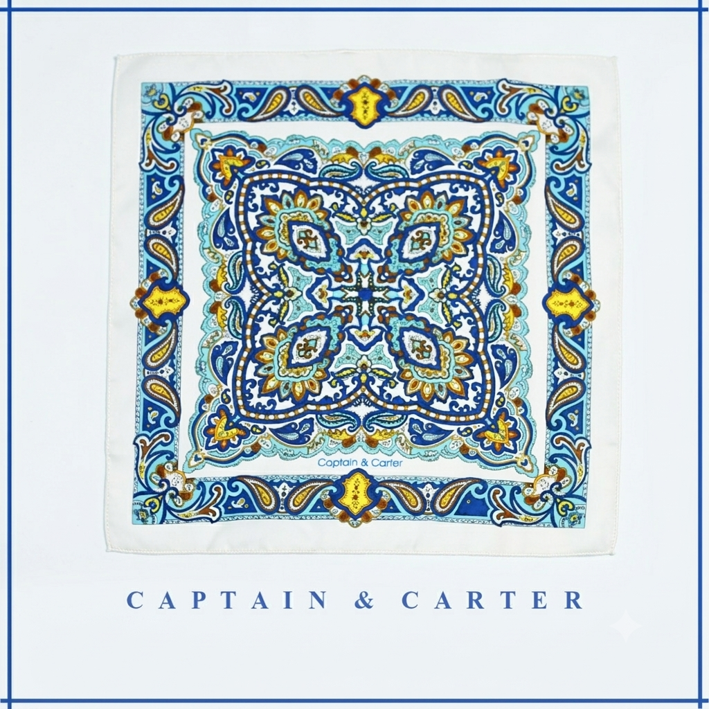 The Caspian Silk Pocket Square