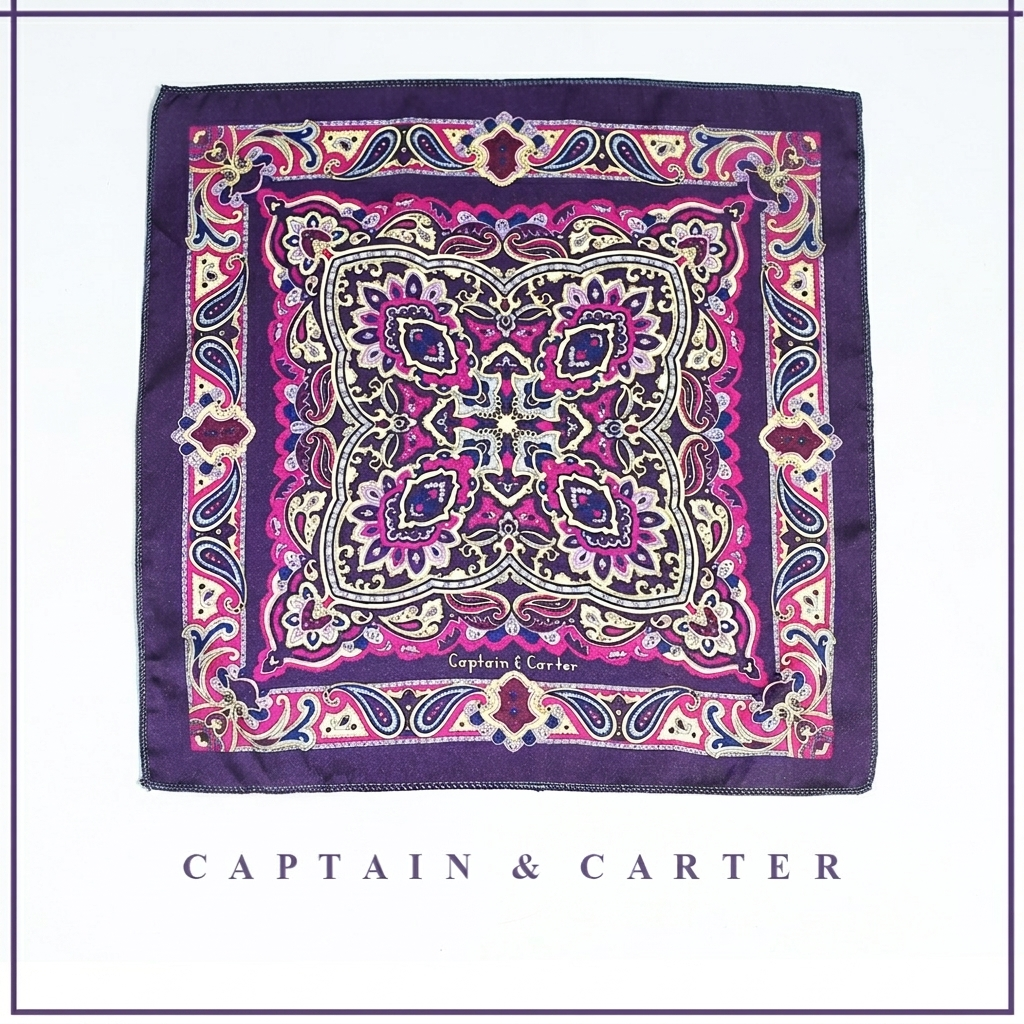 The Amethyst Silk Pocket Square