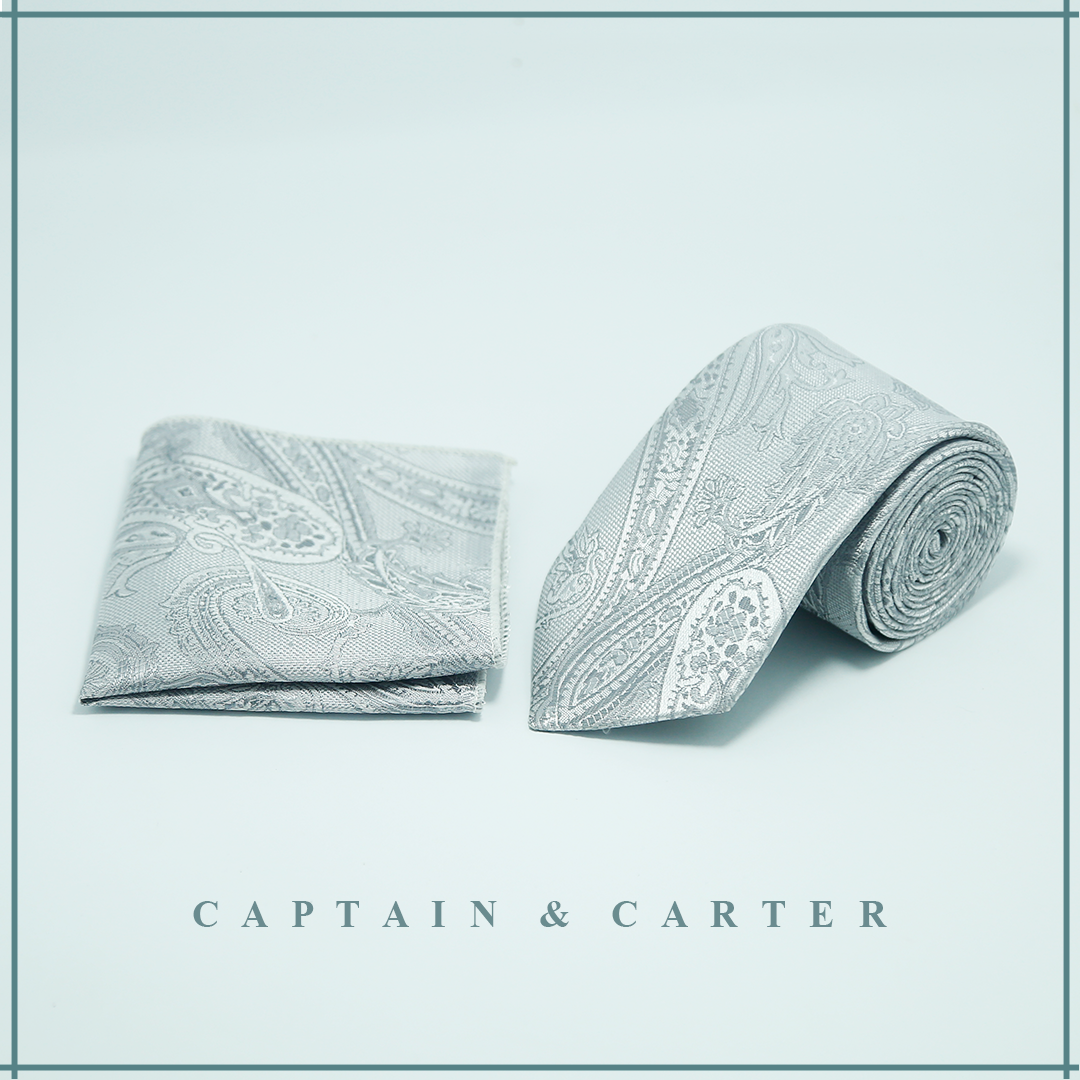 Sterling Paisley Necktie Set