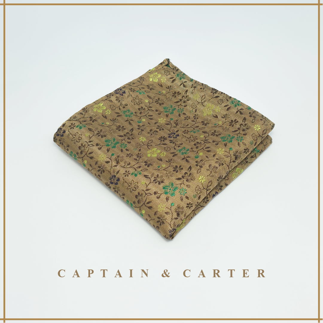 Golden Reveal Pocket Square