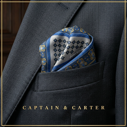 The Gothic Gray Silk Pocket Square