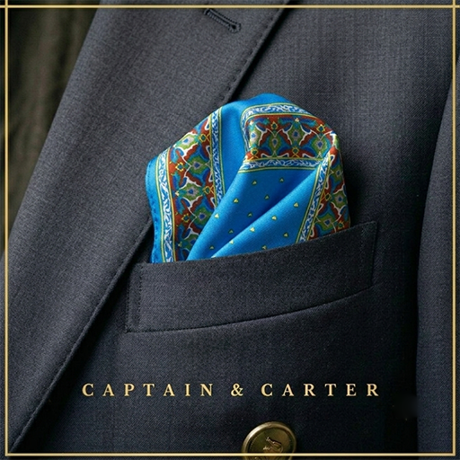 The Ottoman Sky Silk Pocket Square