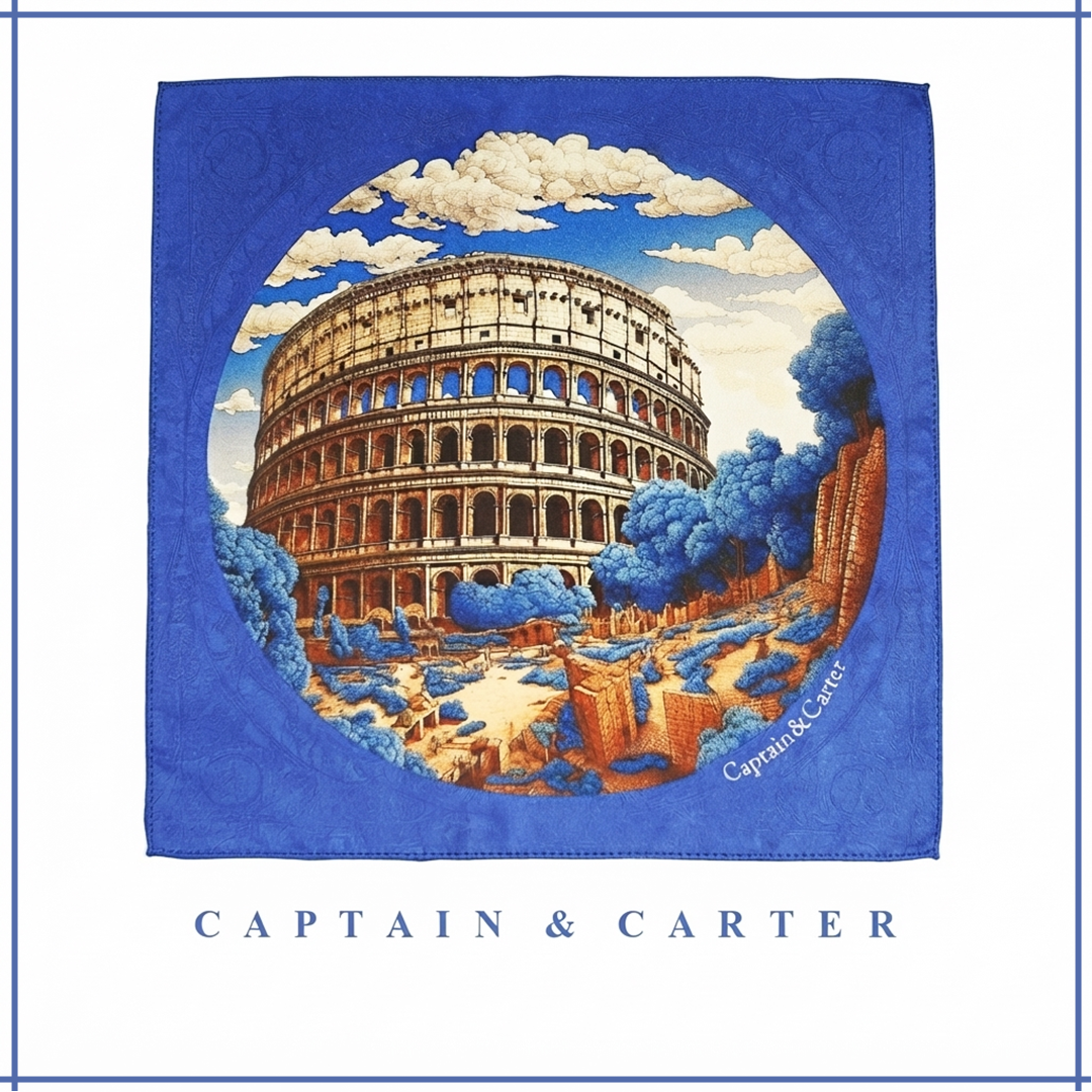 The Roman Colosseum Silk Pocket Square