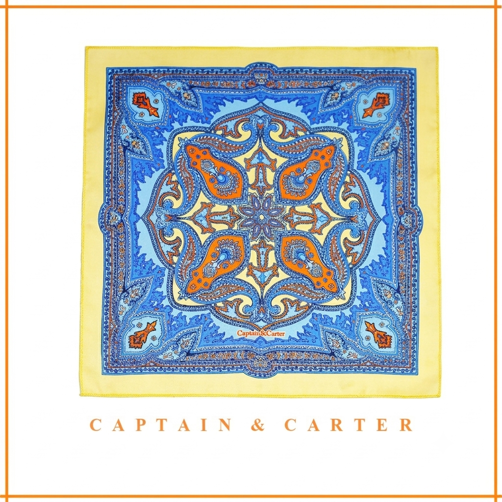 The Tangerine Odyssey Silk Pocket Square