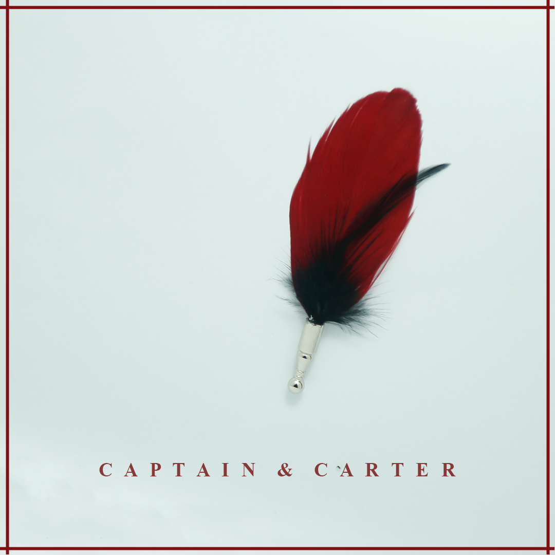 The Crimson Quill Brooch