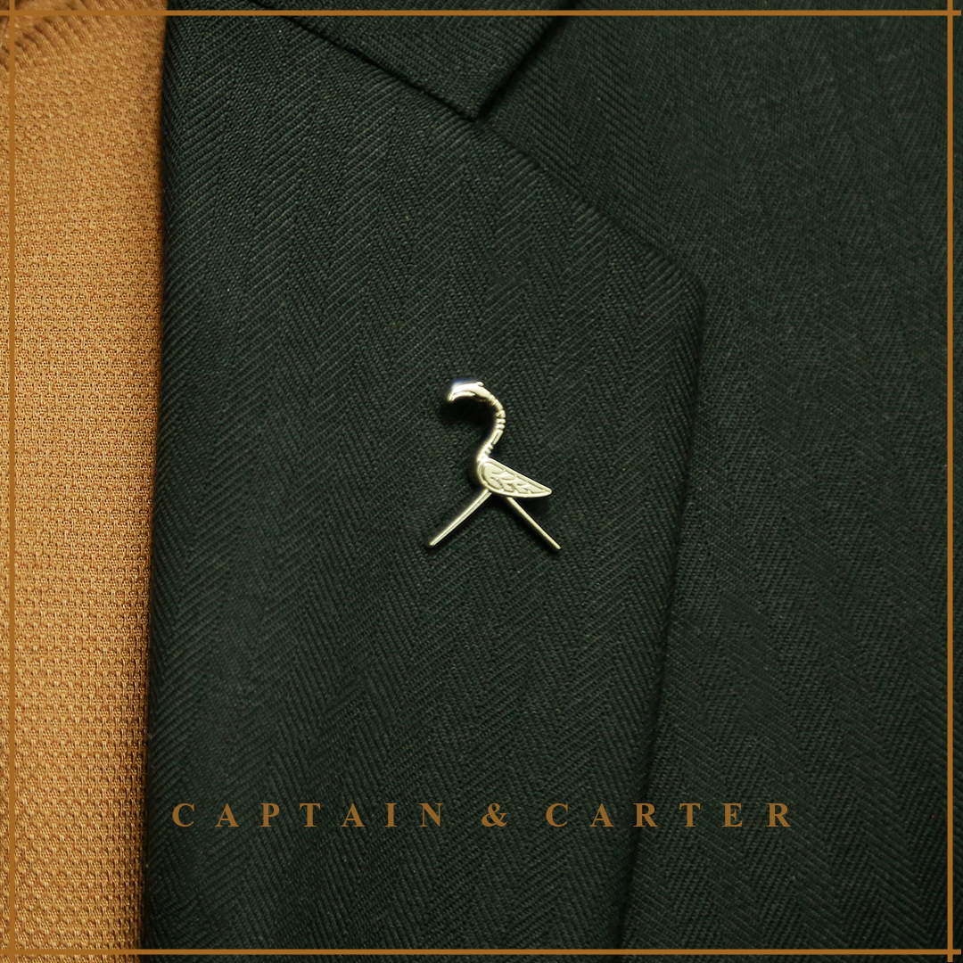 Silver Swan Lapel Pin