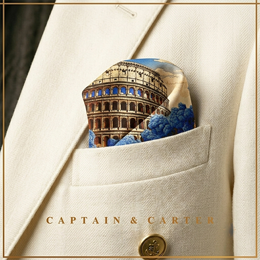 The Roman Colosseum Silk Pocket Square