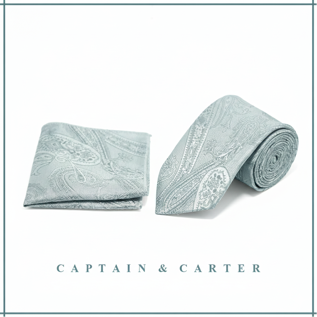 Sterling Paisley Necktie Set