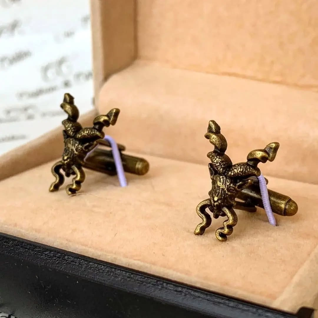 Brass Markhor Cufflinks