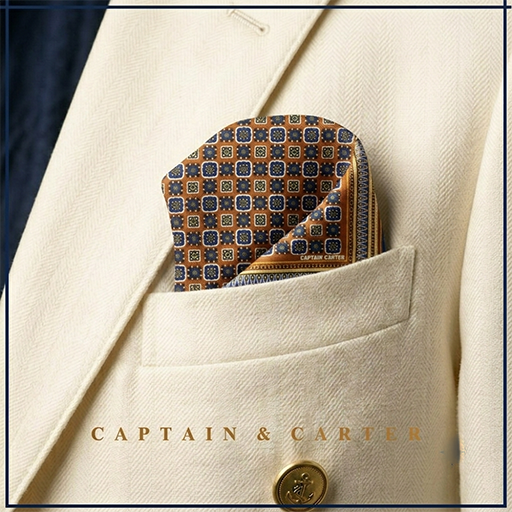 The Terracotta Silk Pocket Square