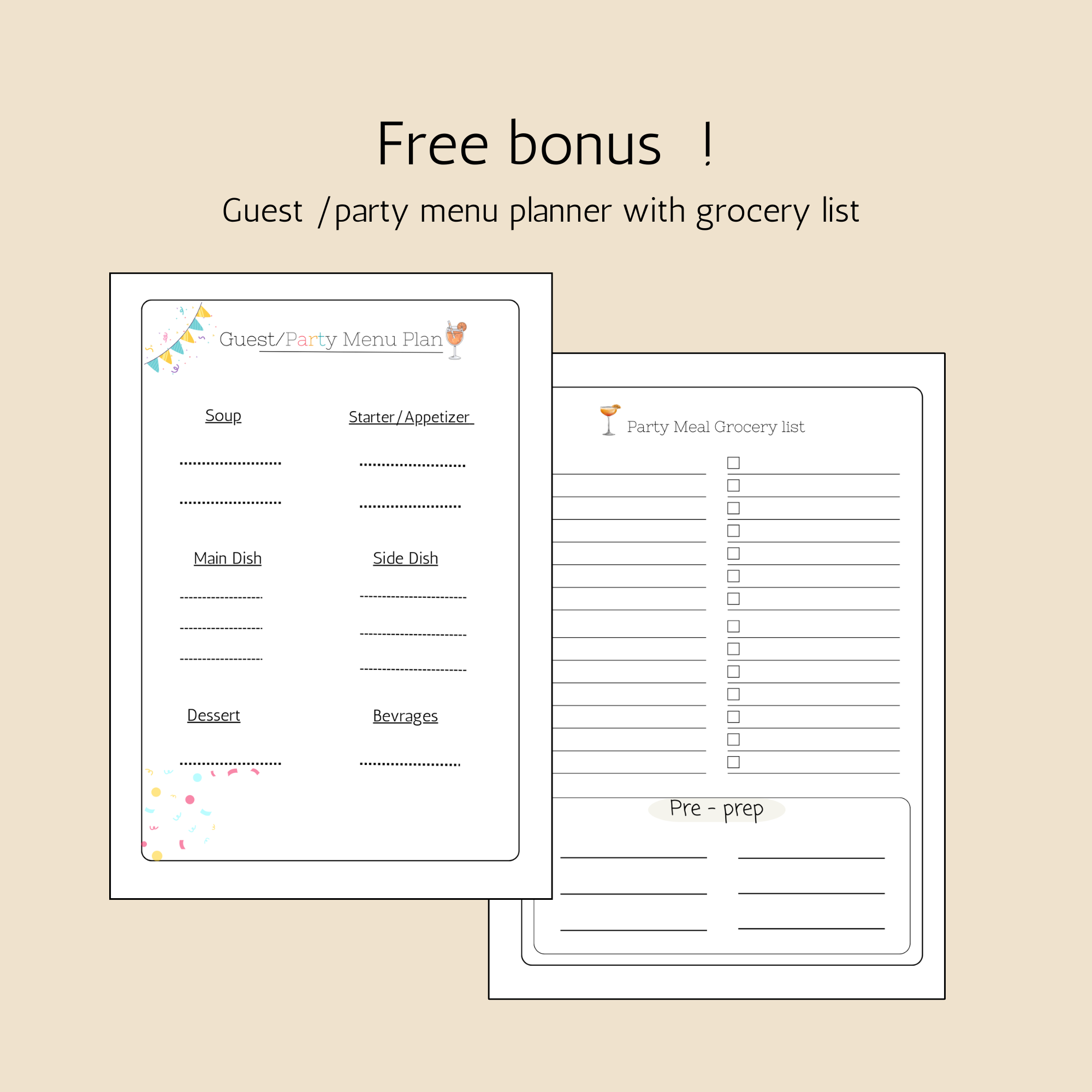 Daily meal planner pdf download | for busy mom to plan meal |Recipe organizer |proudlymom