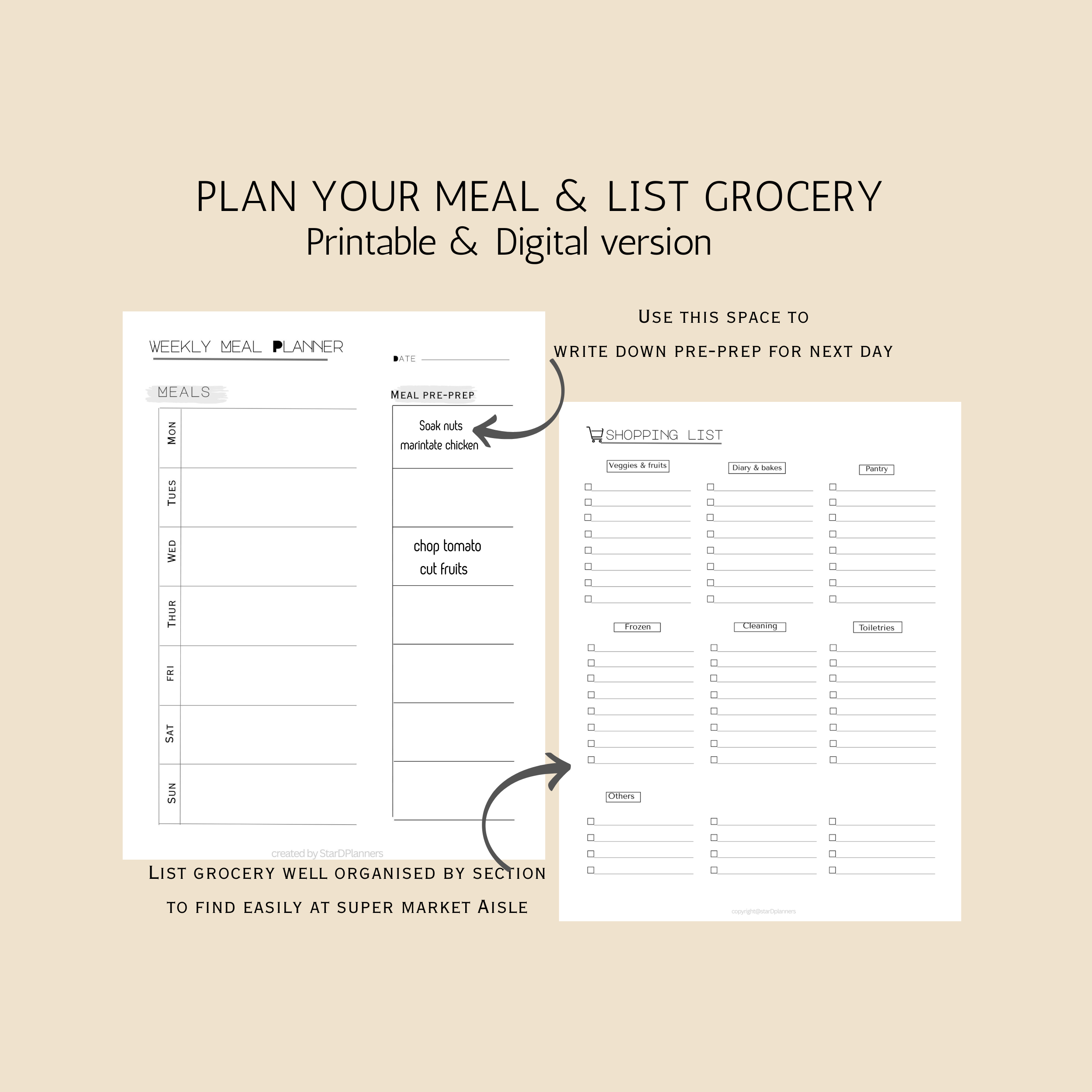 Indian meal planner pdf free download | printable pdf template| instant download 