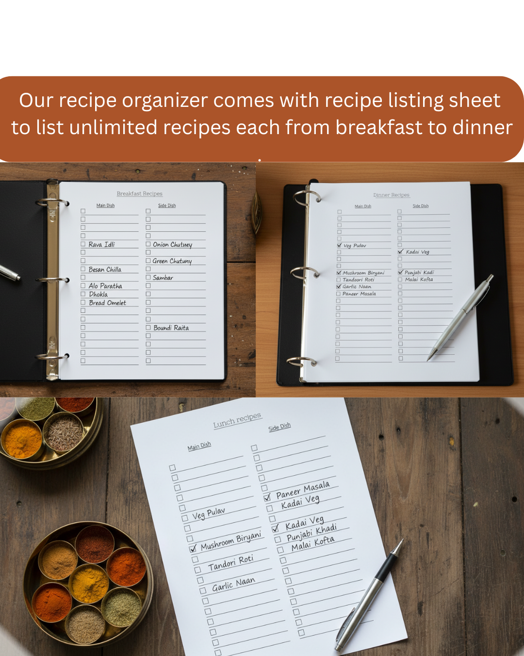 Recipe organizer sheet for busy mom | easy meal planning |proudlymom.com