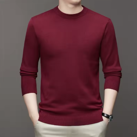 Men's Burgundy Crewneck Sweater