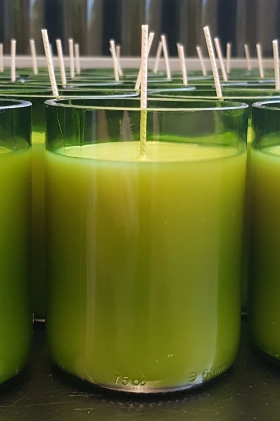 Upcycled Candle Holders with Candles