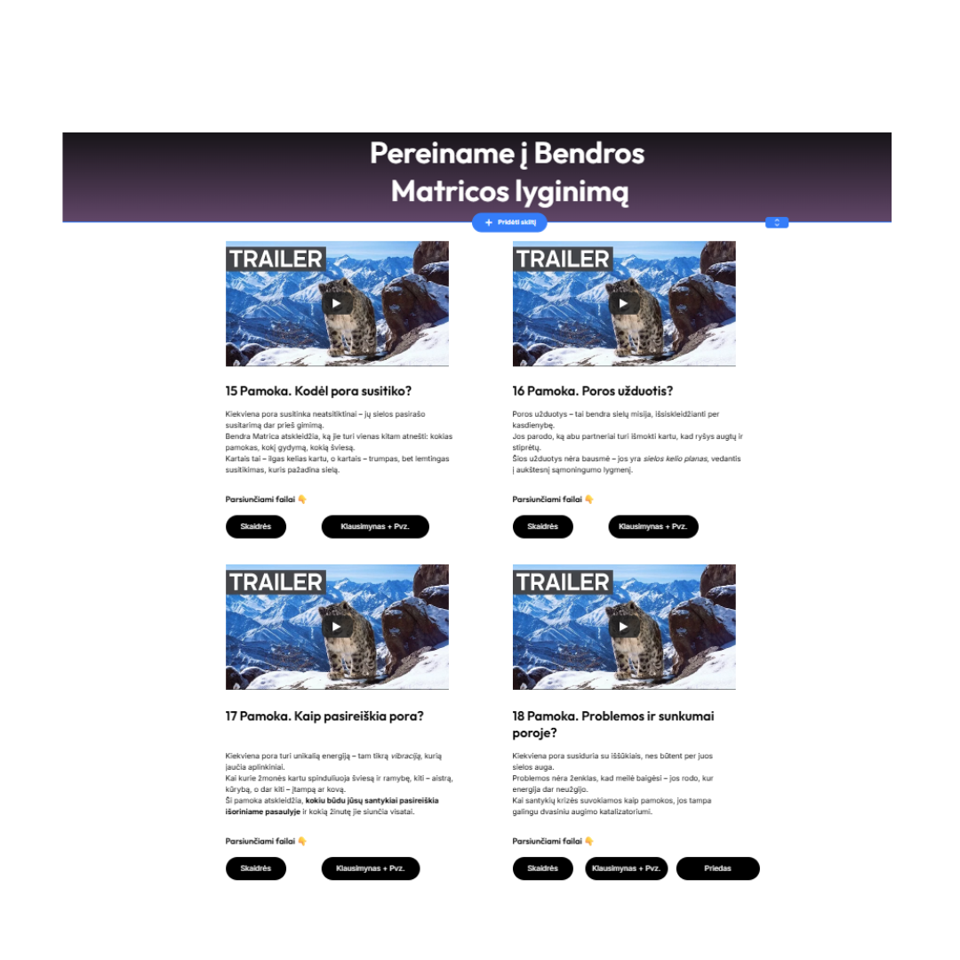 SUDERINAMUMO ANALIZĖS MOKYMAI