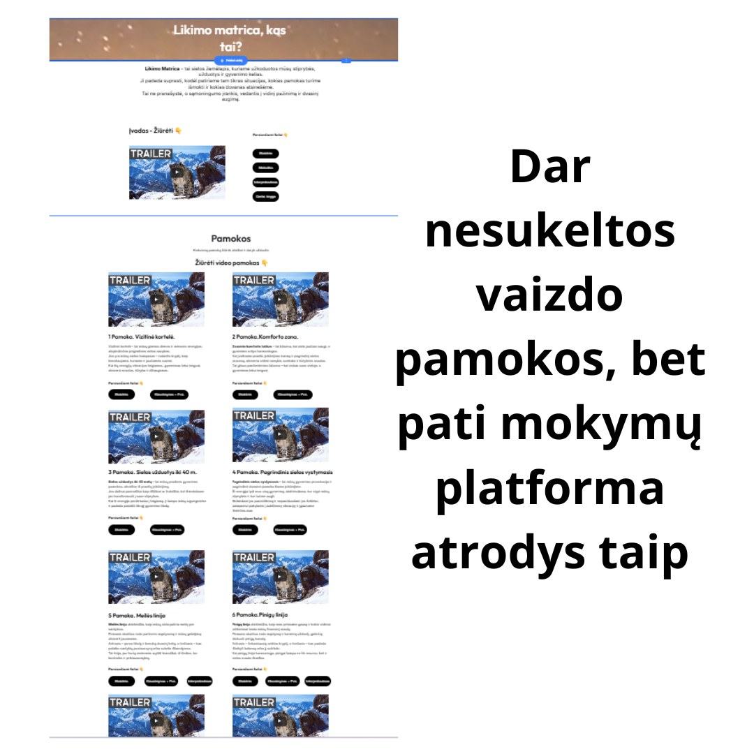 ASMENINĖS LIKIMO MATRICOS MOKYMAI