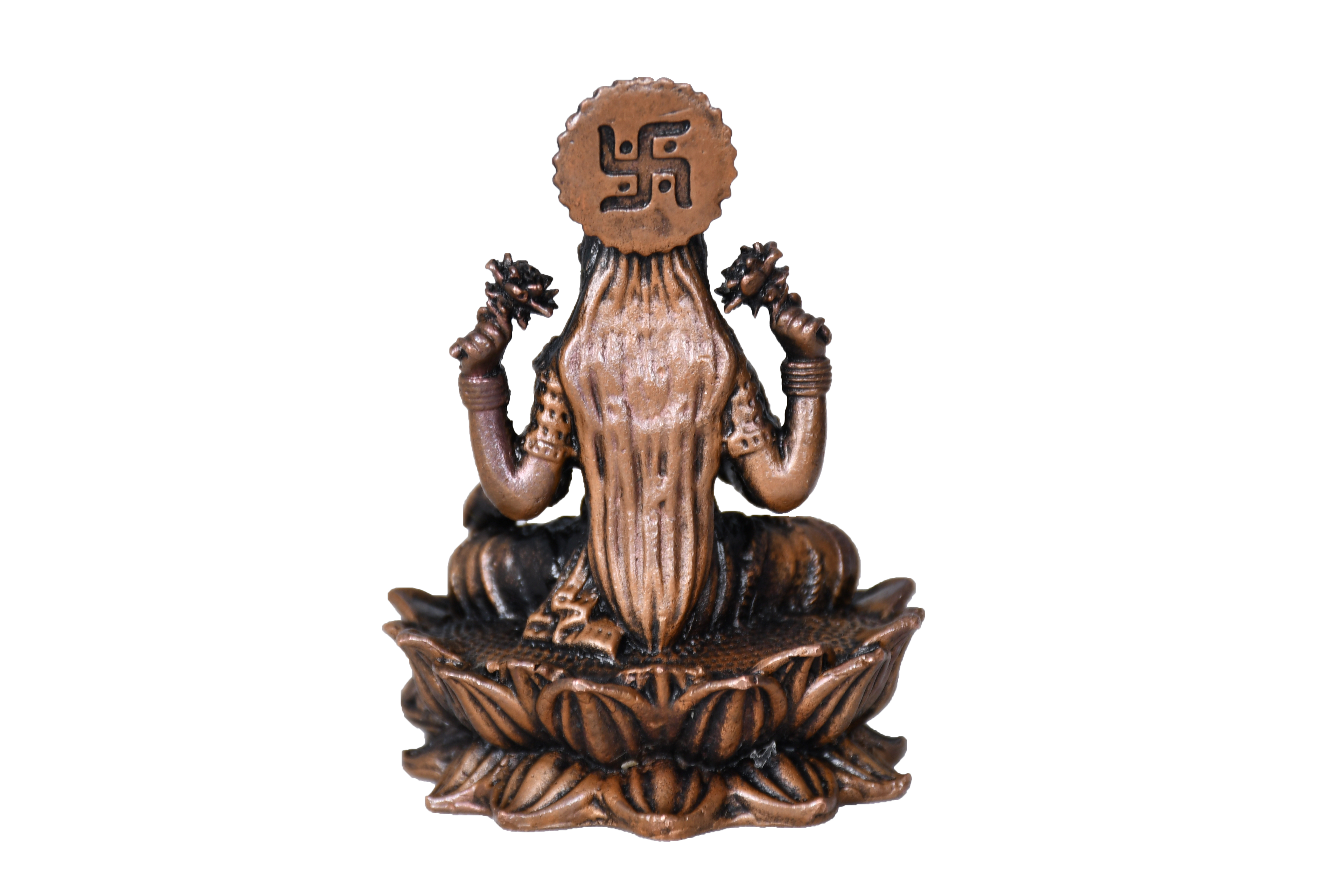 Divine Goddess Lakshmi Pure Copper Handcrafted Statue