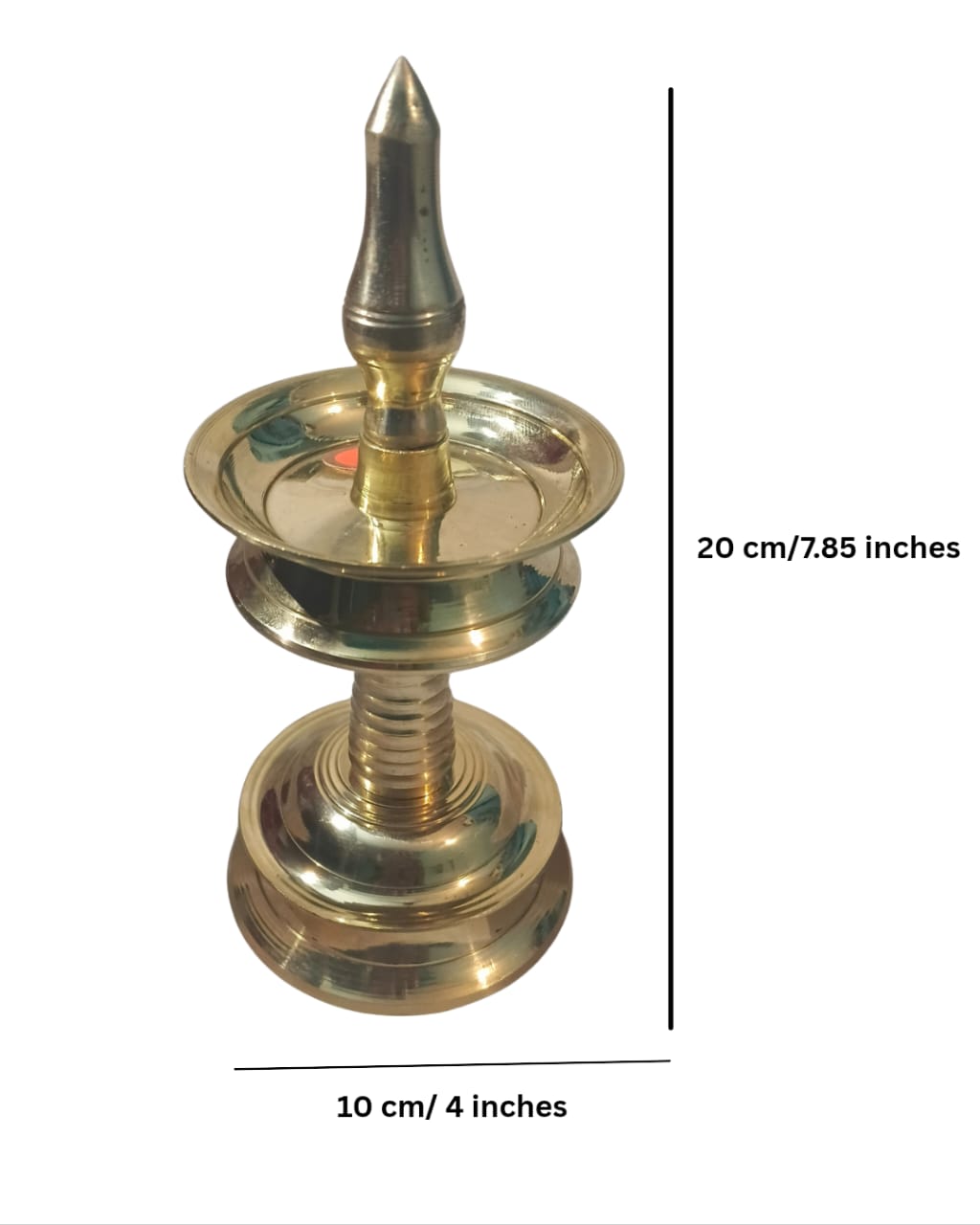 Kerala Kuthu Vilakku – Pure Brass, Handcrafted (19 cm)