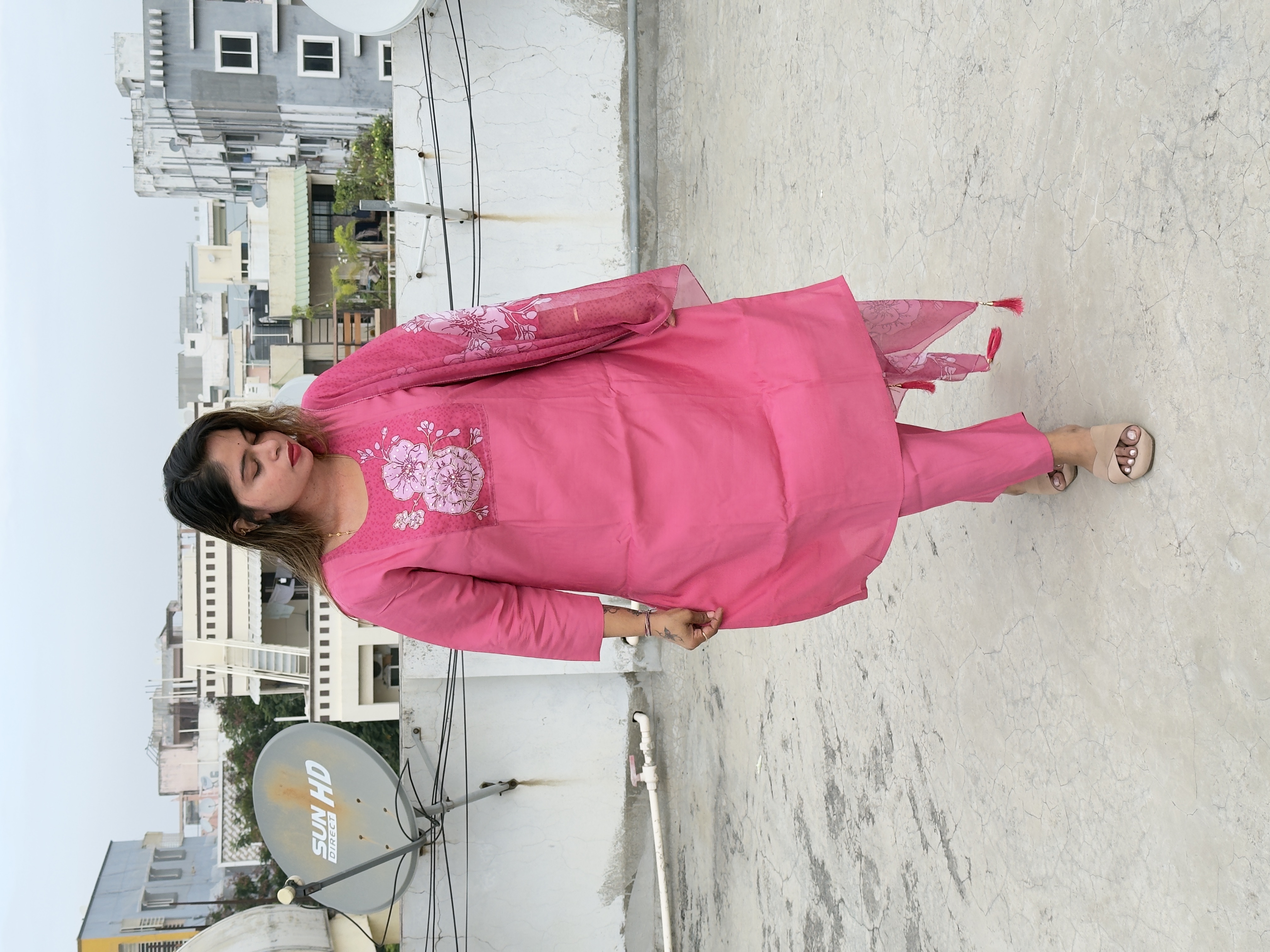 Pink Embroidered Salwar Suit