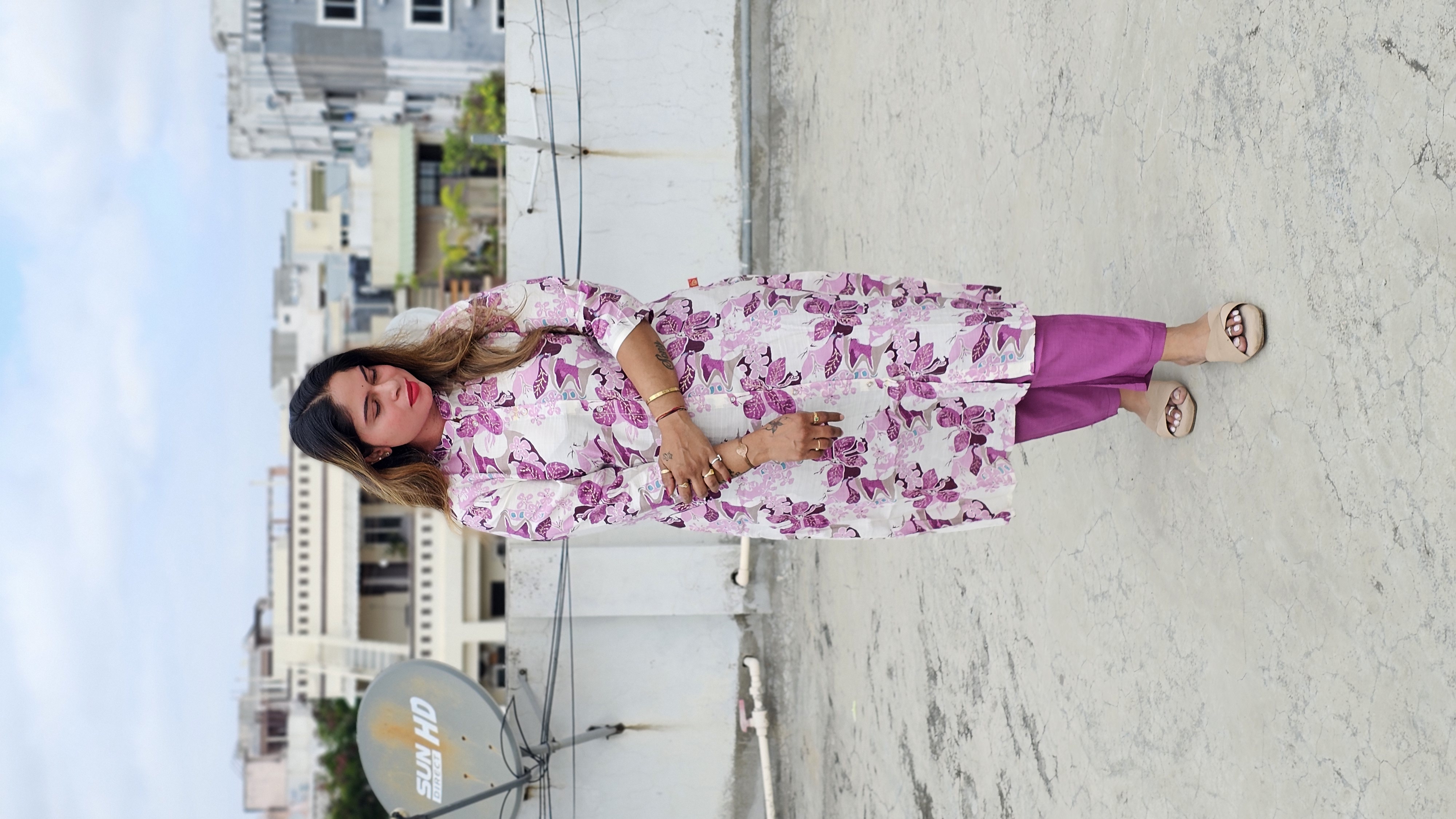 Floral Printed Kurti with Pants