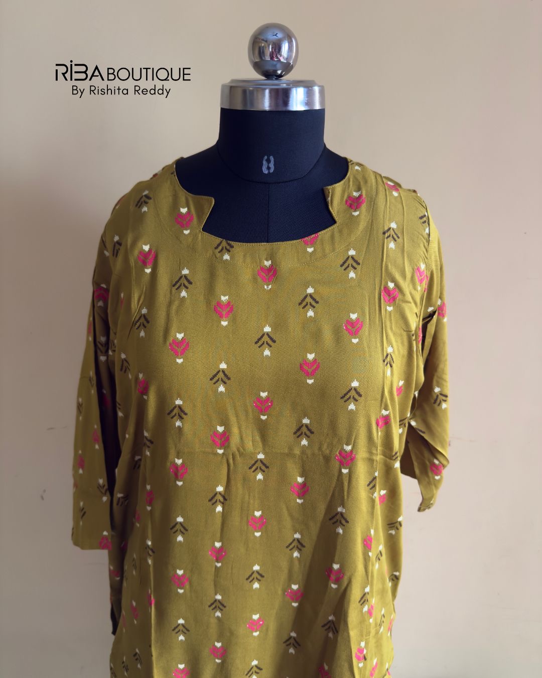 Rayon Regular Wear Side Open Kurti