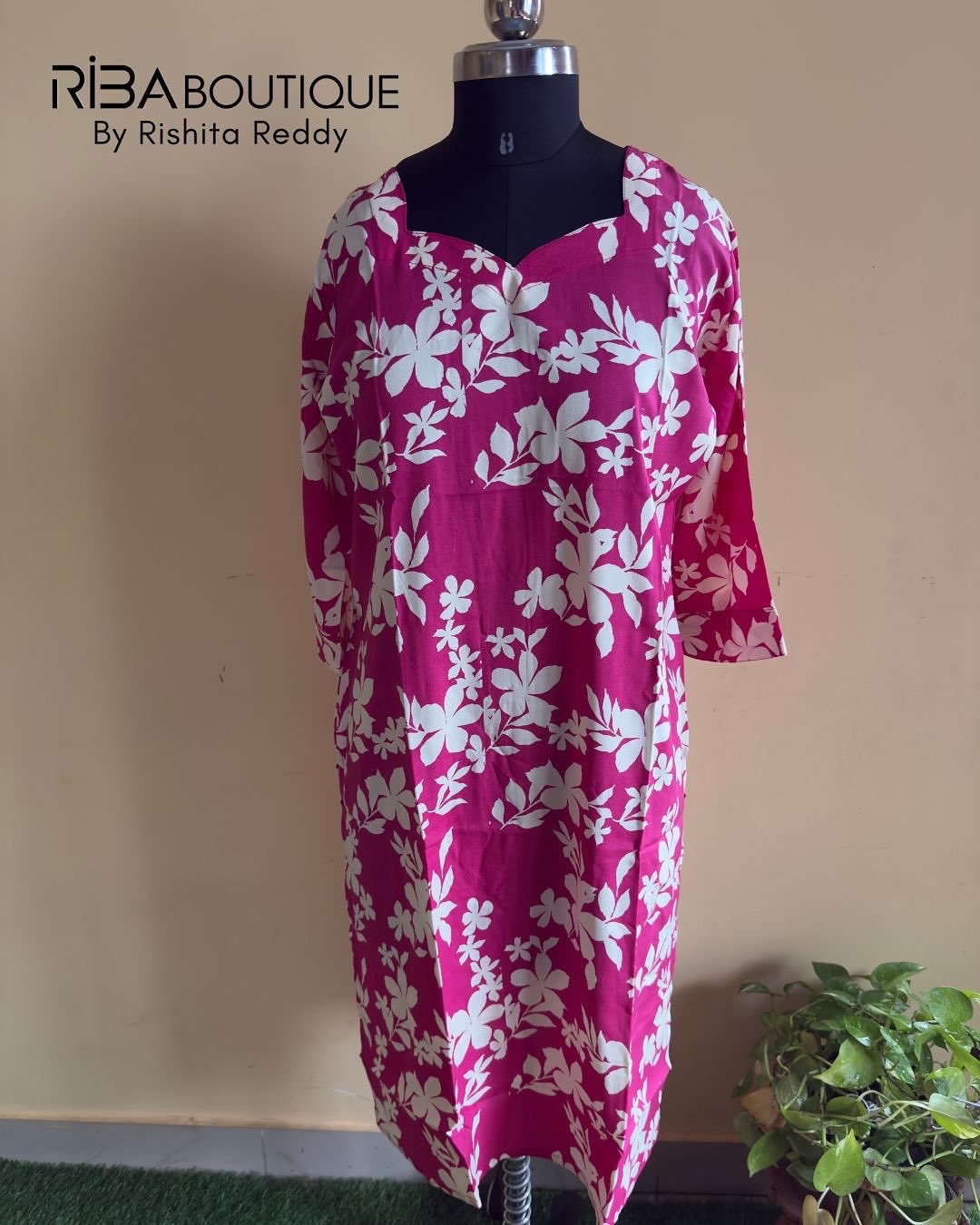 Rayon Regular Wear Side Open Kurti