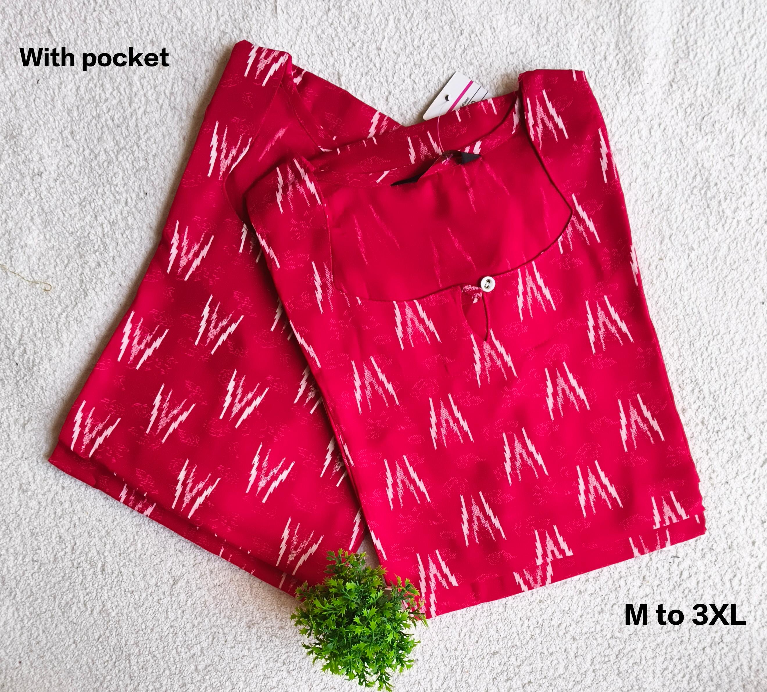 Rayon Regular Wear Side Open Kurti