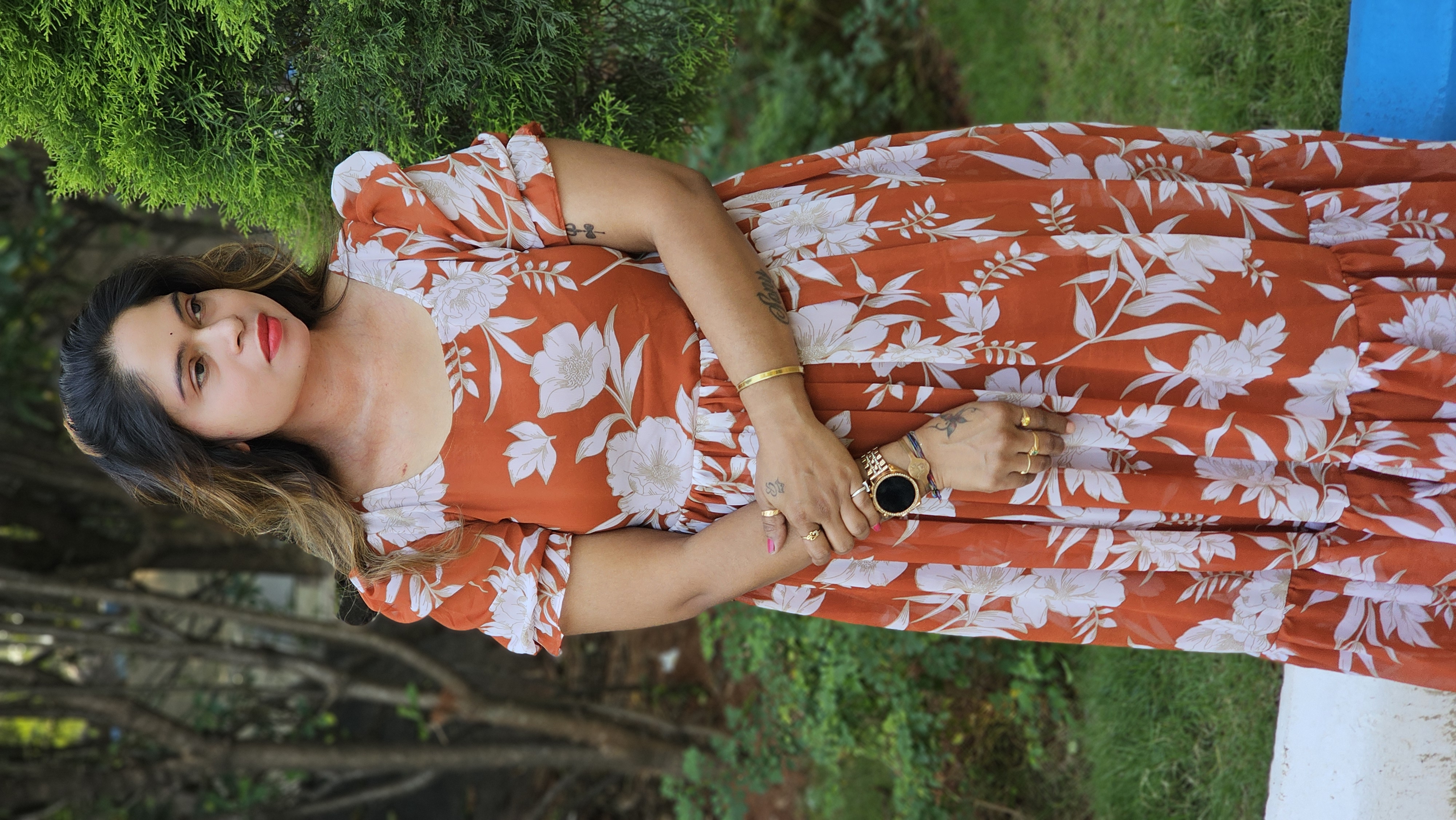 Floral Print Maxi Dress