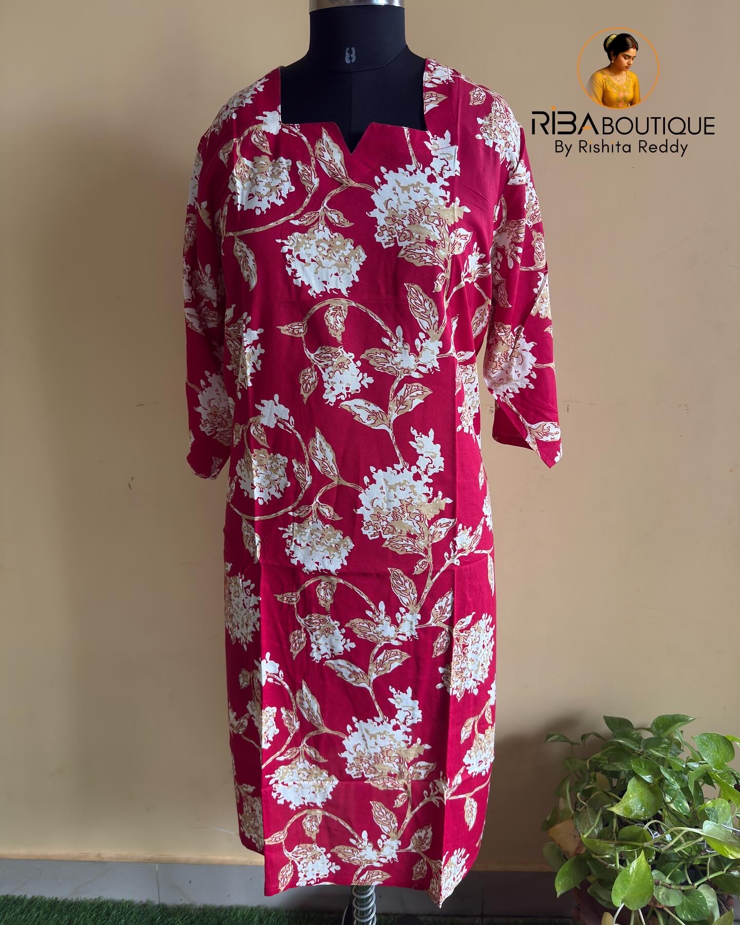 Rayon Side Open Kurti