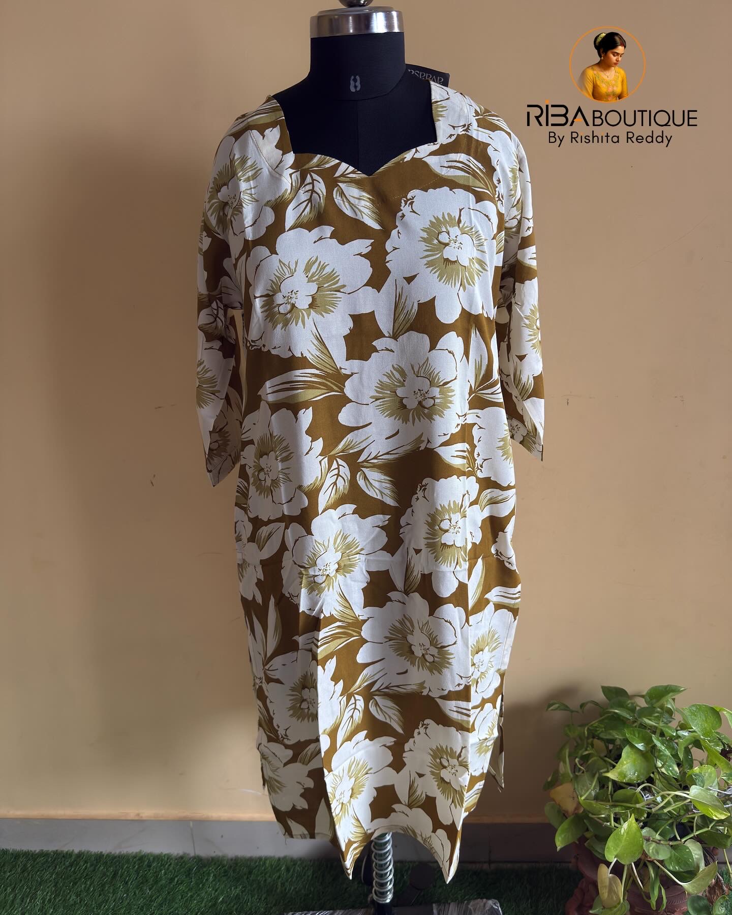 Rayon Regular Wear Side Open Kurti