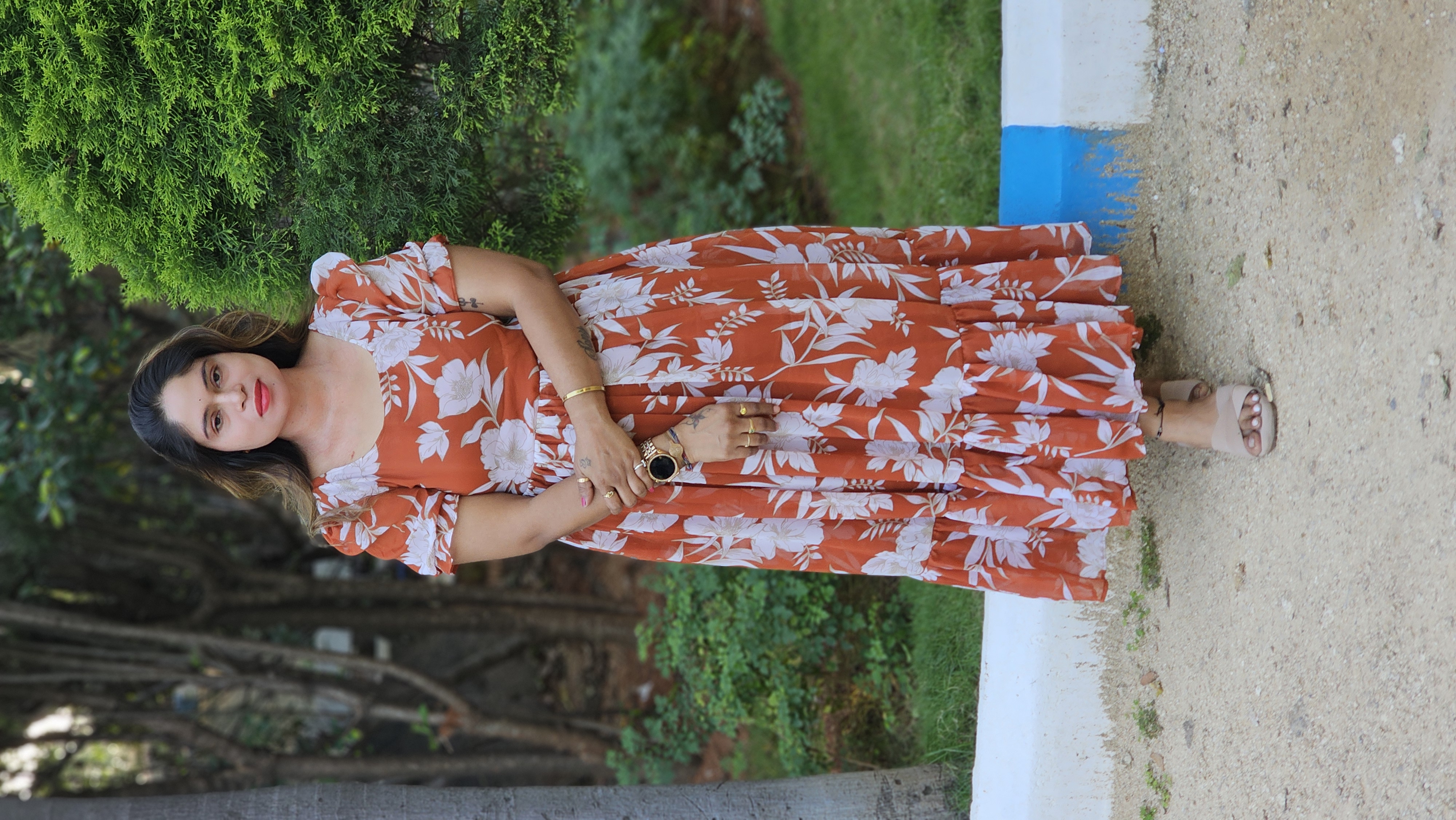 Floral Print Maxi Dress