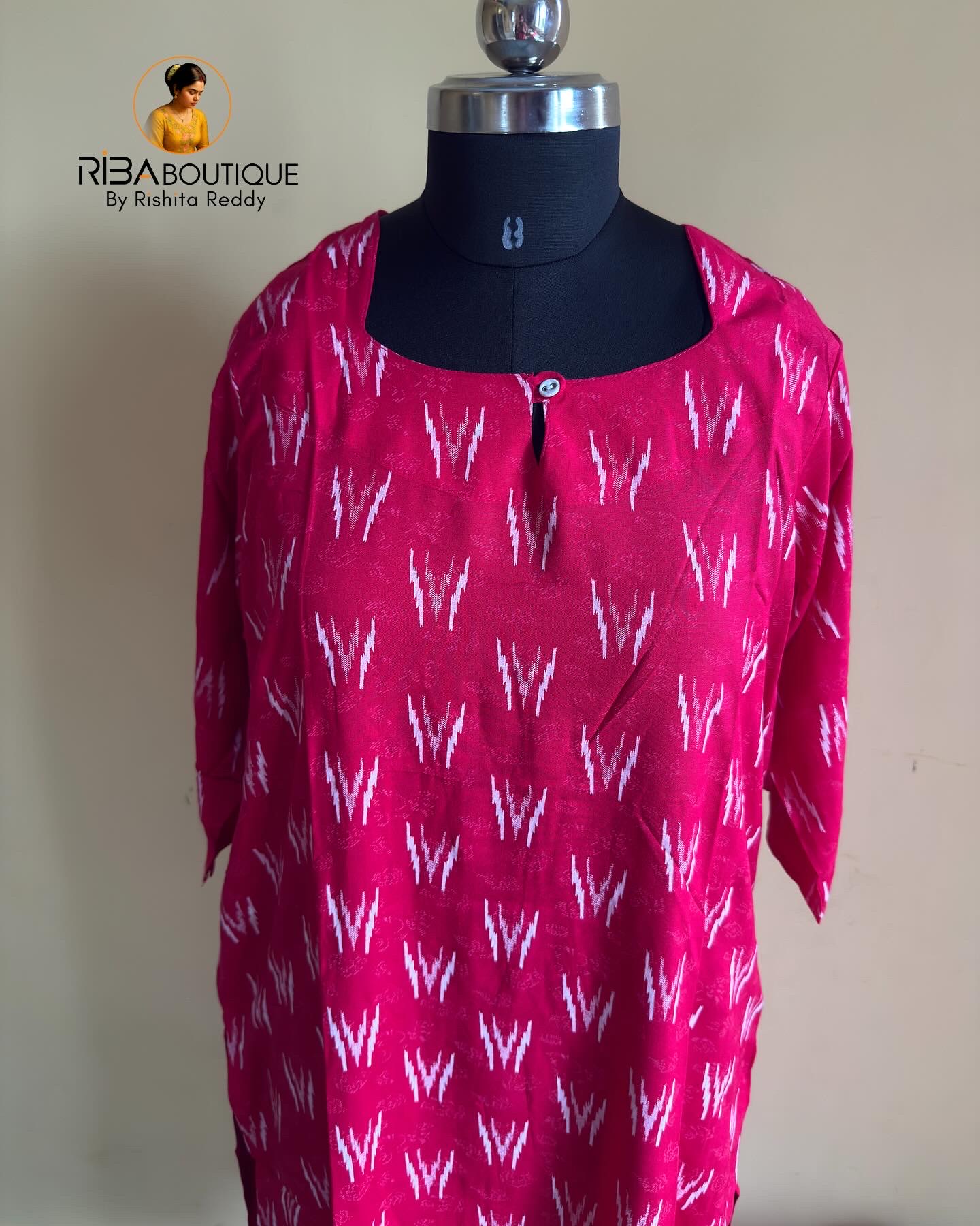 Rayon Regular Wear Side Open Kurti