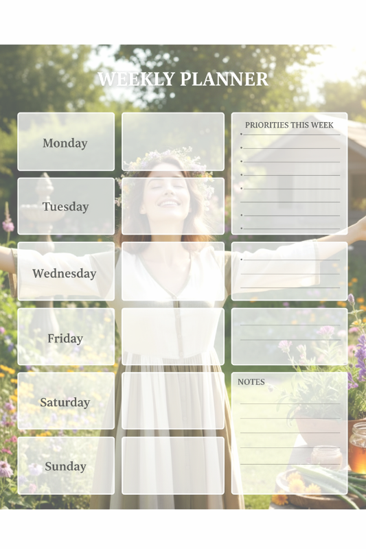 Goal-Setting Worksheet + Weekly planner