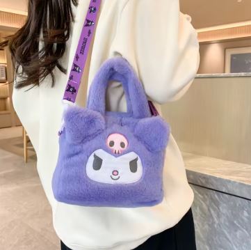 1pc Sanrio Bag Kawaii Kuromi Cinnamoroll My Melody Cartoon Anime Plush Handbag