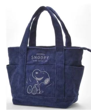 Disney Series Cute Snoopy Corduroy Tote Bag 
