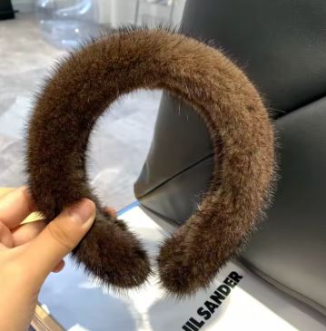 New Winter Real Mink Fur Headband