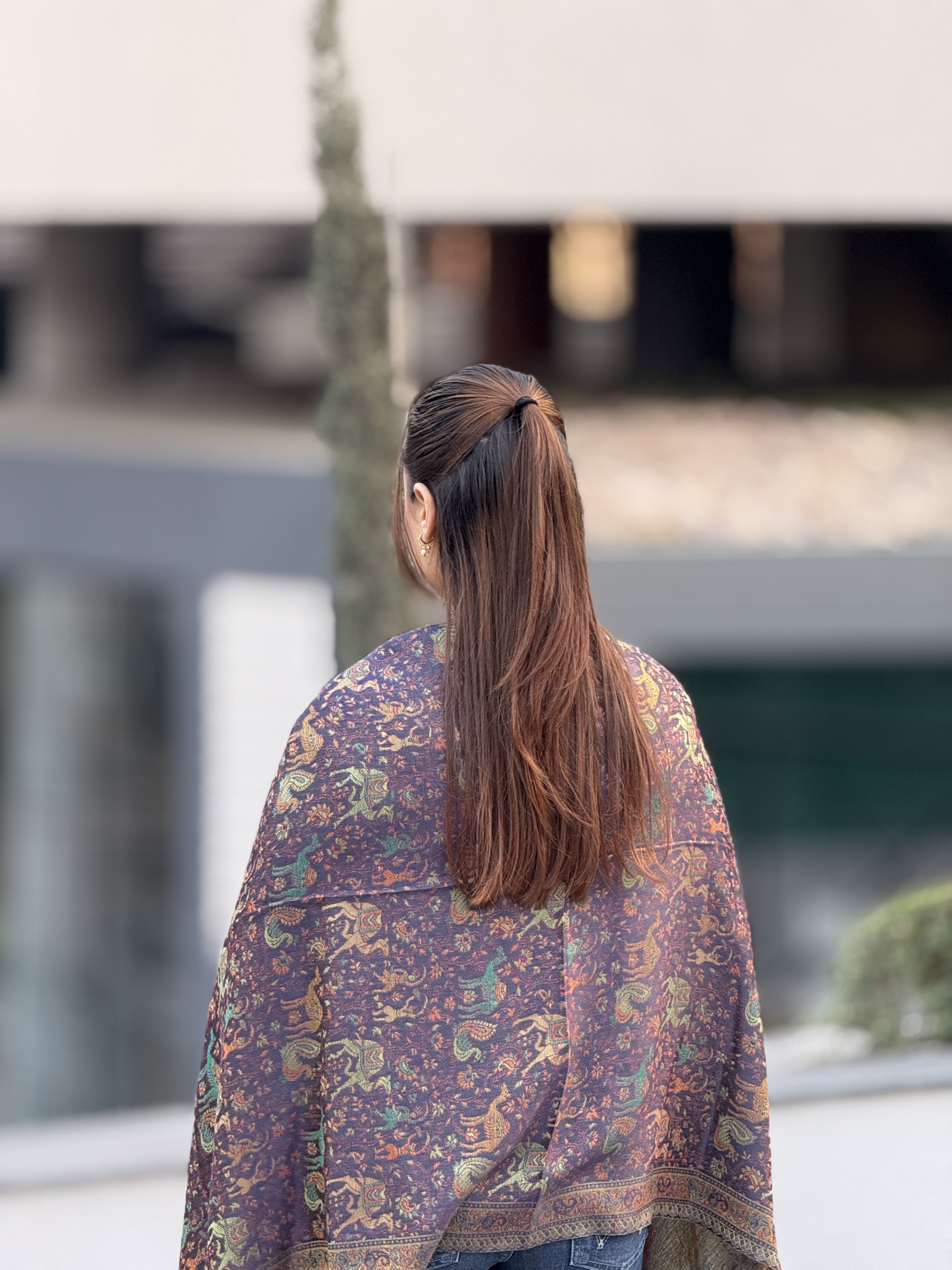 Animal Woven Design Modal Unisex Woollen Stole